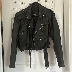 Wilsons leather biker moto jacket